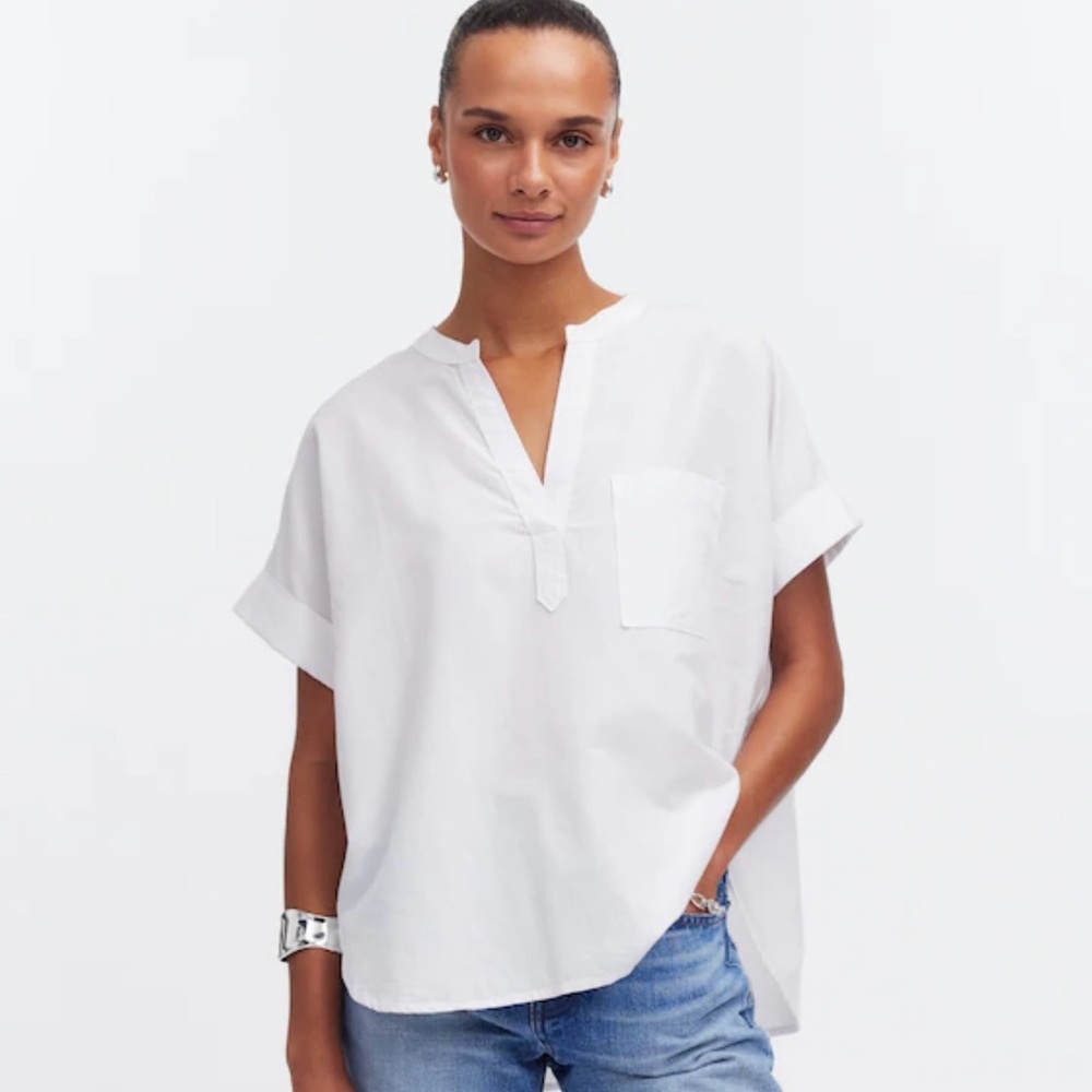 Madewell Lakeline Popover Shirttail Top